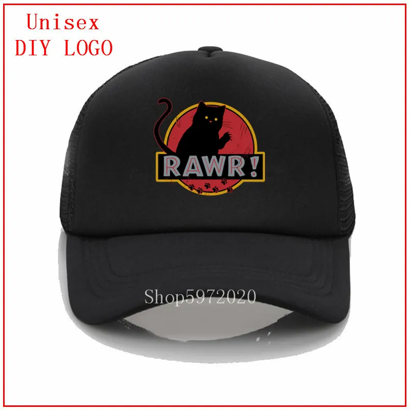 Бейсболка с вышивкой модные женские кепки мужские Rawr кошачья лапа