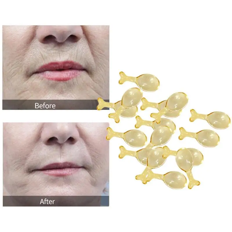 

10 Pcs Ginseng Egf Factor Gold Liquid Anti Aging Whitening Moisturizing Care Capsule Remove Firm Face