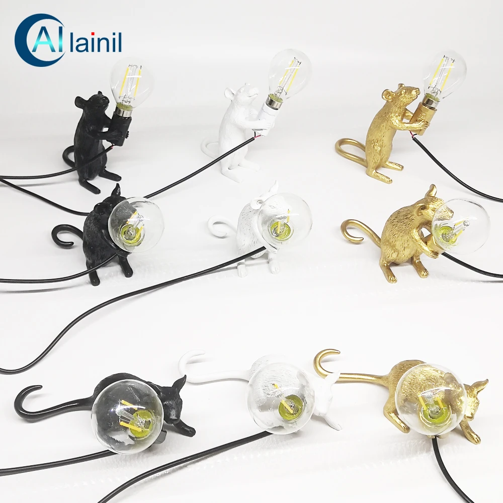 5V USB современные смолы lucky стол с мышкой лампа Европейский стиль Настольный