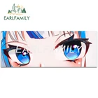 EARLFAMILY 13 см x 4,9 см для Gawr Gura Акулий глаз, наклейка для автомобиля, холодильника, жилого дома, винил, забавный, устойчивый к царапинам