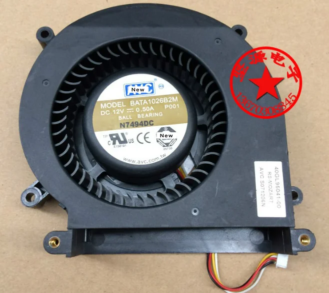 

for AVC BATA1026B2M P001 DC 12V 0.50A 4-Wire Server Cooling Fan