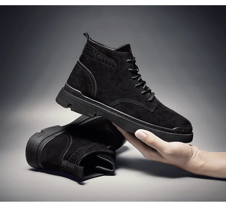 Настоящие новые Брендовые мужские ботинки; Martens; теплая зимняя обувь; мужские мотоциклетные ботильоны; doc martins; сезон осень-зима; мужские оксфорды