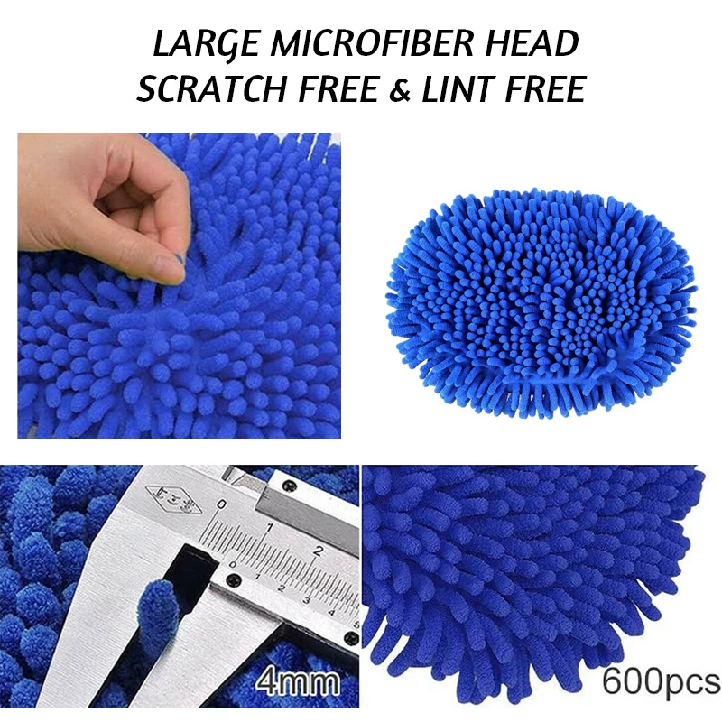 Швабра для мытья автомобиля регулируемая синельная варежка из микрофибры 2 в 1