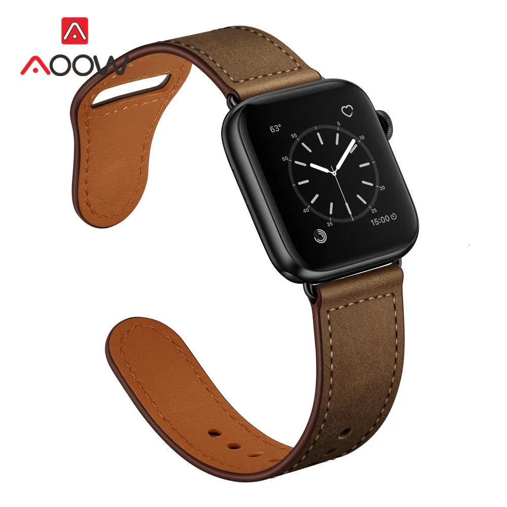 Ремешок из натуральной кожи для Apple Watch 4, 40 мм, 44 мм, 38 мм, 42 мм, высокое качество, для мужчин и женщин, ремешок для часов, браслет для iWatch 1, 2, 3