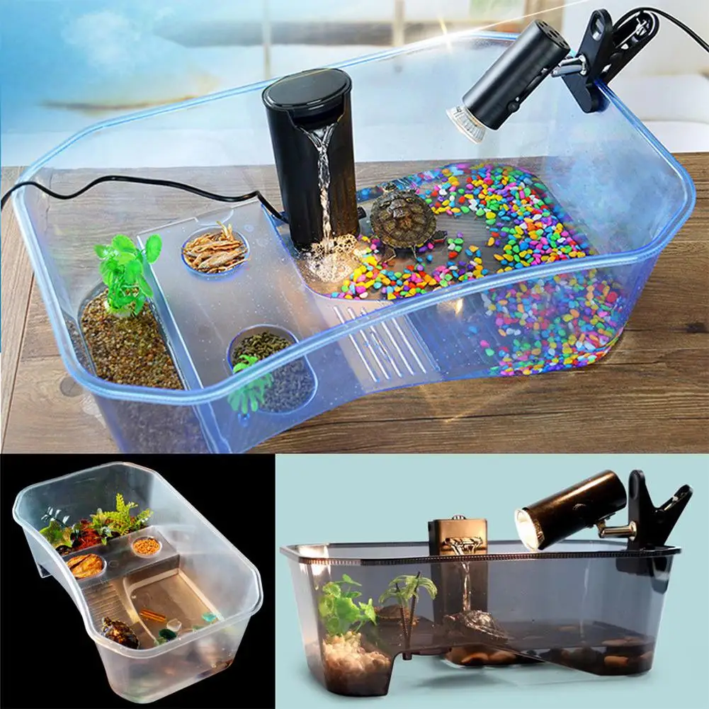 Новая рептилия черепаха вивария коробка для аквариума разведения пищи кормушка
