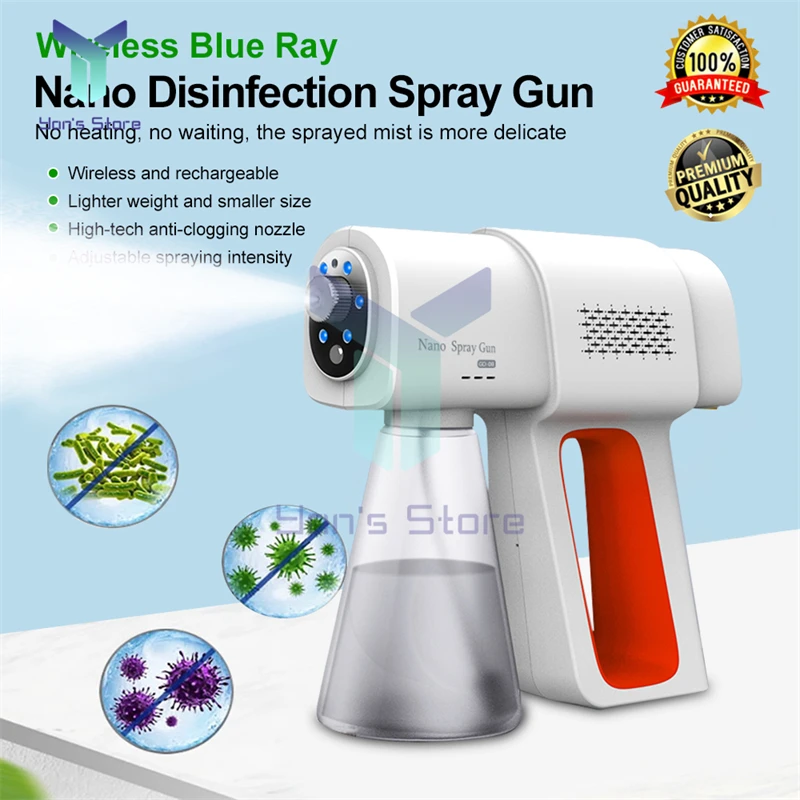 

25W 380ML Portable Wireless Sprayer Machine Blue Light Nano Steam Spray Disinfection USB Charging For Car Home Office Indoor