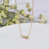 bk genuine gold 585 necklace with 18k yellow gold simple fashion chain choker necklace for men women chain on the neck