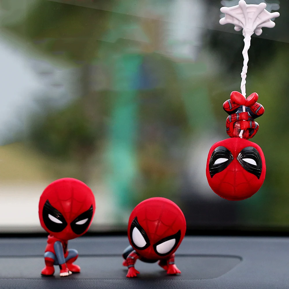 Модель человека-паука Schudden Hoofd Speelgoed Hars Ornament Magneet Auto Interieur Dashboard Decoratie Pop аксессуары Подарочная отделка