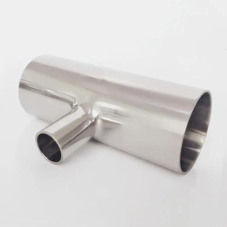 

45mm 1.75" x 32mm 1.25" Pipe OD Reducing Butt Welding Auto Tee 3 Way 3A SUS 304 Stainless Sanitary Fitting Homebrew