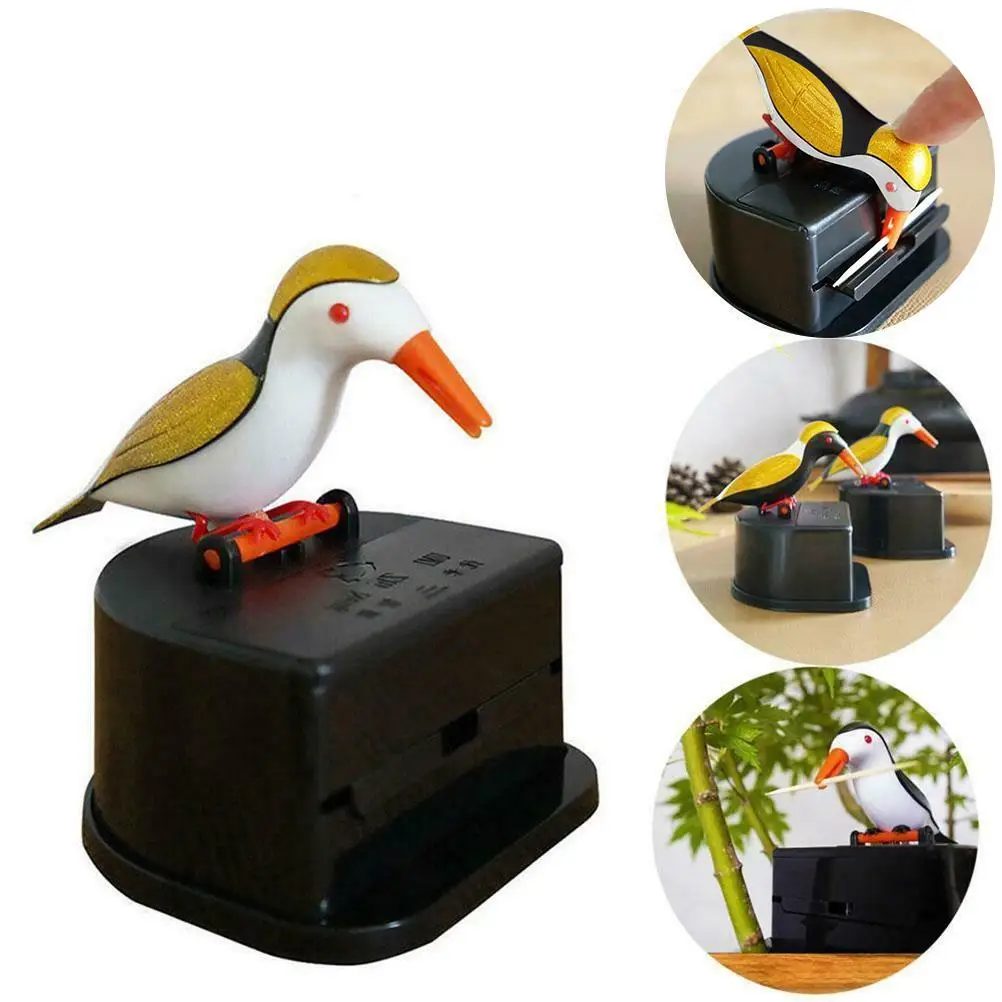 

Small Bird Toothpick Box Kitchen Automatic Pop-up Household Toothpick Holder Animal Restaurant Toothpick Holder