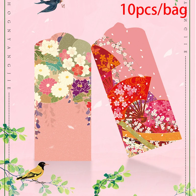10 шт./партия китайский Hongbao для Lucky Money 2021 Happy Новый год красный конверт Весенний