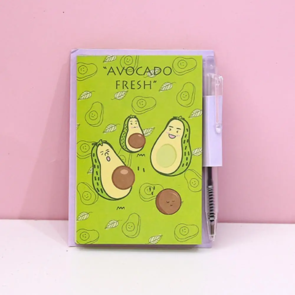 Kawaii авокадо с шариковой ручкой записная книжка дневник книга для упражнений