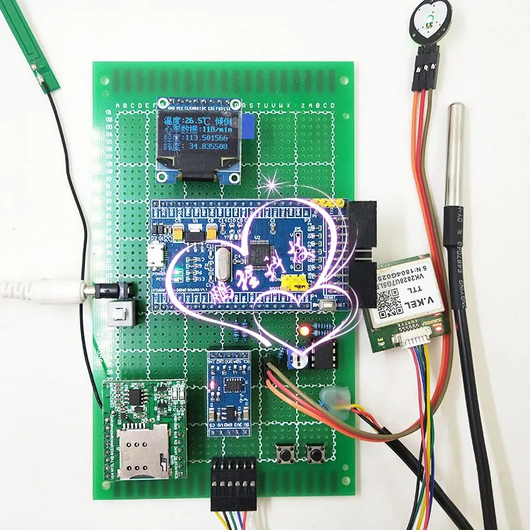 Design de Idosos Longitude e Latitude Alarme com Base em Stm32 Queda Único Chip Microcomputador Gps Sim800 Gsm