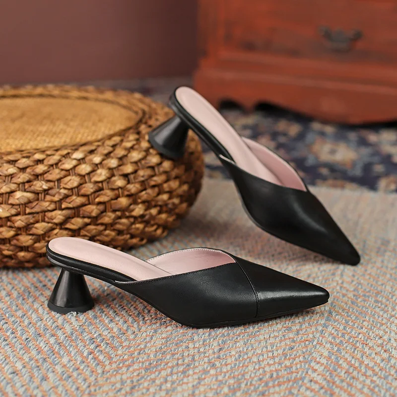 

Women Sandals New 2021 Summer Brand Genuine Leather Shoes Woman High Heels Dress Casual Shoes Gladiator Sandals Plus Size 34-45