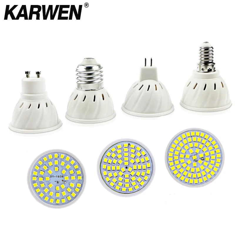 Светодиодная лампа MR16 GU10 E27 E14 220 в 240 В 2835 SMD 48 60 80 10 шт./лот | Лампы и освещение