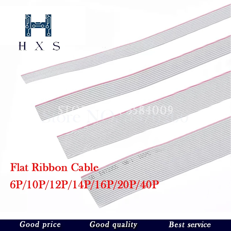 

Плоский ленточный кабель 1.27 мм 6/8/10/16/20/40 Pin 28AWG