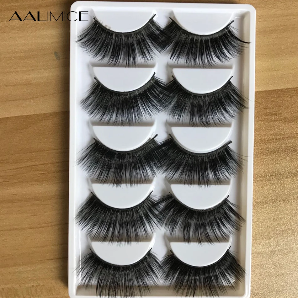 AAlimice 5 / 7 Pair 6D Faux Mink Lashes Long Thick lashes Big Dramatic Volume Eyelashes Strip false eyelash Wholesale Extensions | Красота и