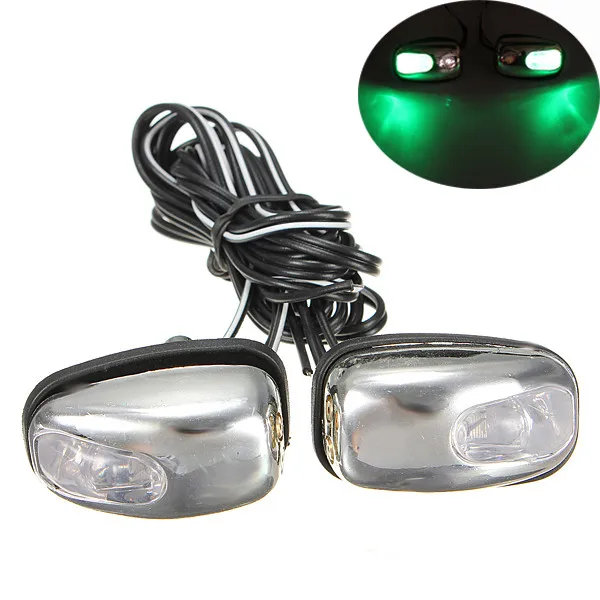 Новый 2x хромированный синий светодиодный светильник Форсунка для омывателя