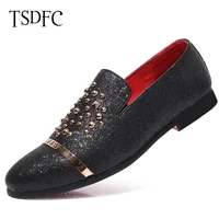 2021 men loafers red bottoms large size 3848 party wedding male luxury rivets formal moccasins men casual shoes zapatos hombre