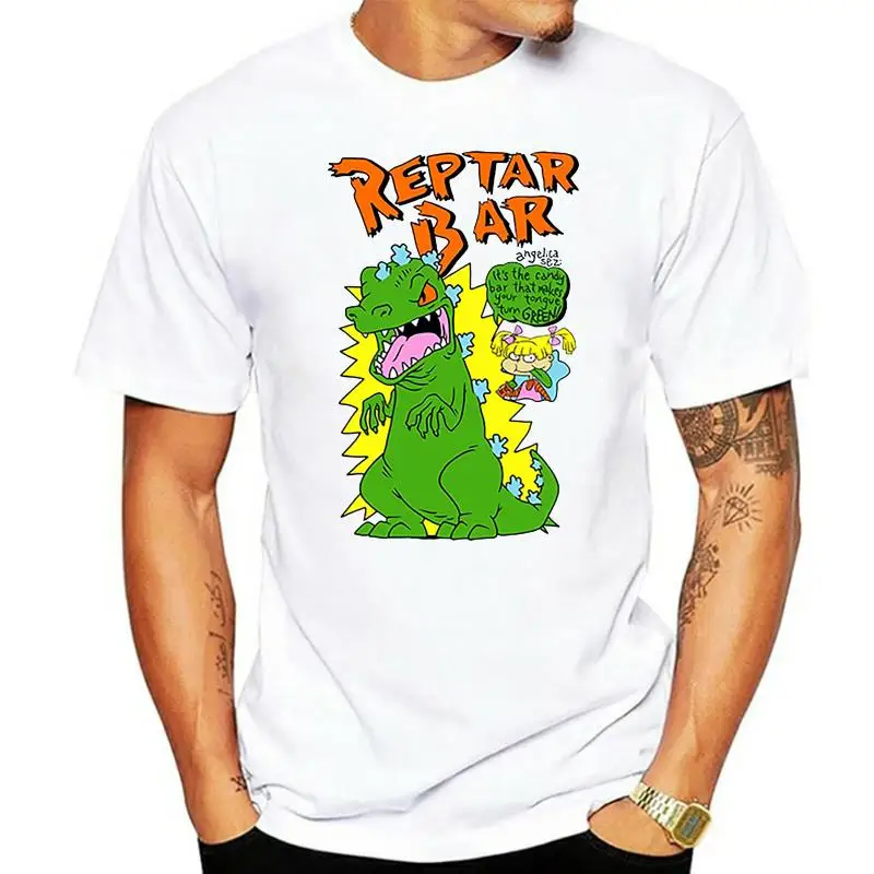 

Футболка Reptar Bar мужская с коротким рукавом, приталенная тенниска, повседневная майка, Zl