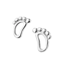 s925 pure silver ear nail female fashion versatile small feet fresh lovely simple temperament small ear jewelry
