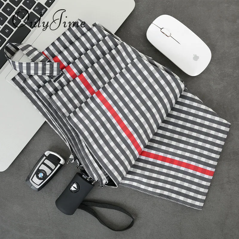 Только Jime полосатый тройной складной автоматический зонт от дождя и солнца