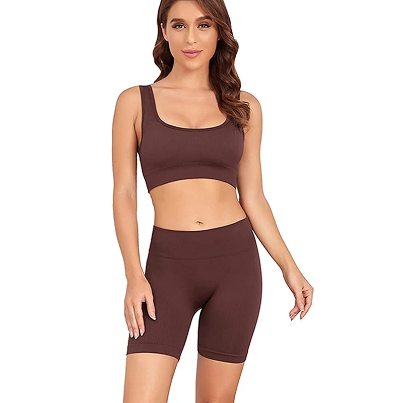 

2 Piece Set Women Fitness Clothing Yoga Set Workout Clothes Athletic Wear Sports Bra Gym Legging Fitness Bra Top Yoga Suitbra