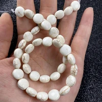 stone beads white turquoises round loose isolation beads semi finished for jewelry making diy necklace bracelet accessories