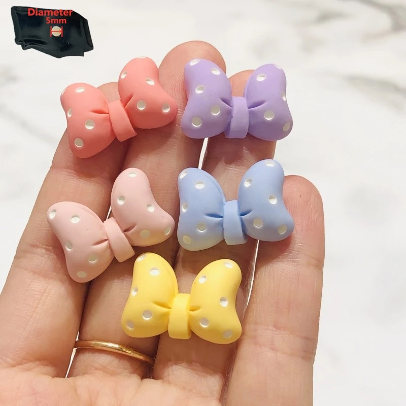 

1PCS Resin Cute Cartoon Fridge Magnetic Sticker Kawaii Colourful Spotted Bow Refrigerator Magnet Kitchen Decoration Children Toy
