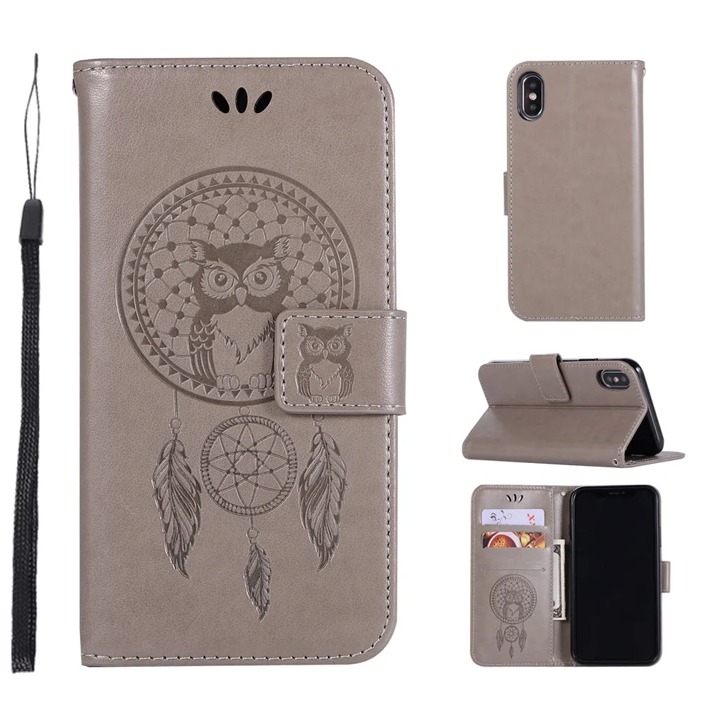 

For Huawei P30 20 10 9 8 Lite 2017 3D Owl Patterned Wallet Flip Leather Case For Huawei P30 20 Pro P10 Plus P Smart Cover