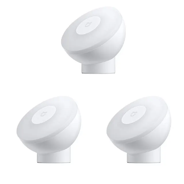 3 pcs 24H корабль Xiaomi Mijia светодиодный индукционный Ночной светильник 2 лампы Регулируемая яркость инфракрасный умный датчик человеческого тела с магнитной основой - Цвет: 3 pcs