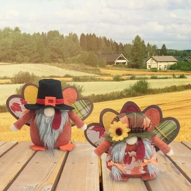 2 шт. осень благодарение гном кленовый лист Подсолнечник Tomte шведский