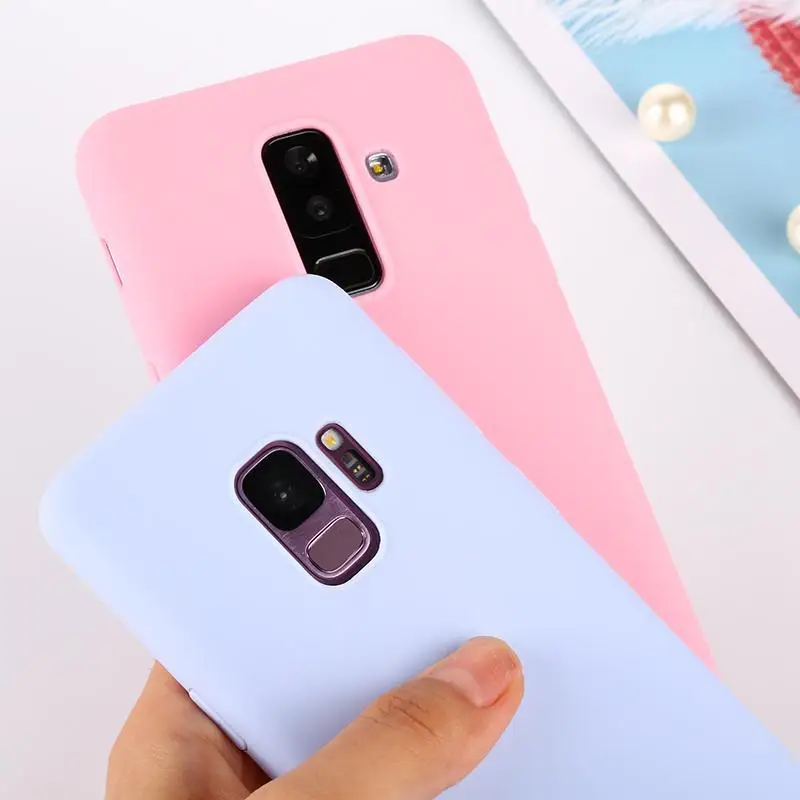 

Soft Silicone Cover For Samsung Galaxy J4 J6 A6 A8 S8 S9 S10 Plus A7 2018 J3 J5 J7 2017 2016 S6 S7 Edge J530FM J730FM Candy Case