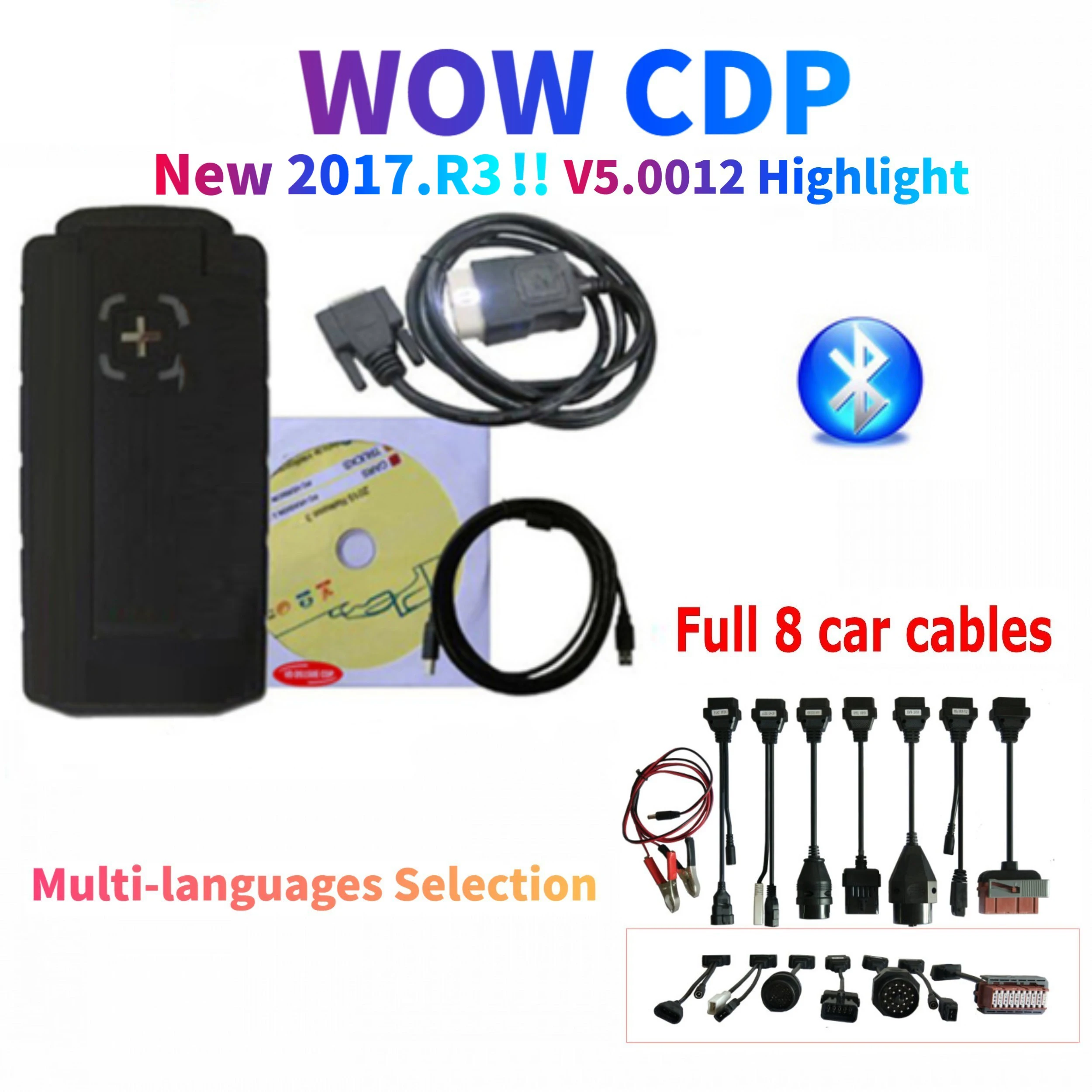 2021 новый VCI 2017.R3 keygen WOW CDP VD DS150E Bluetooth для белобочка obd2 сканер грузовых автомобилей