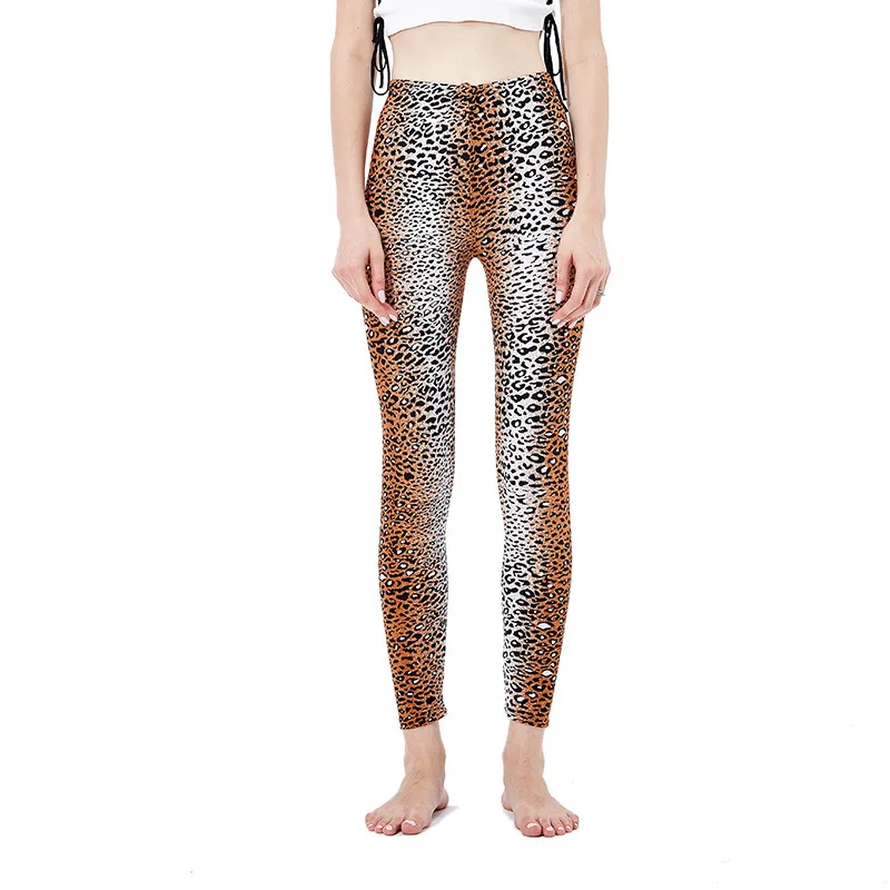 

VISNXGI High Quality Women Leopard Print Leggings No Transparent Push Up Workout Legging Elastic Pants Fashion Fitness Jeggings