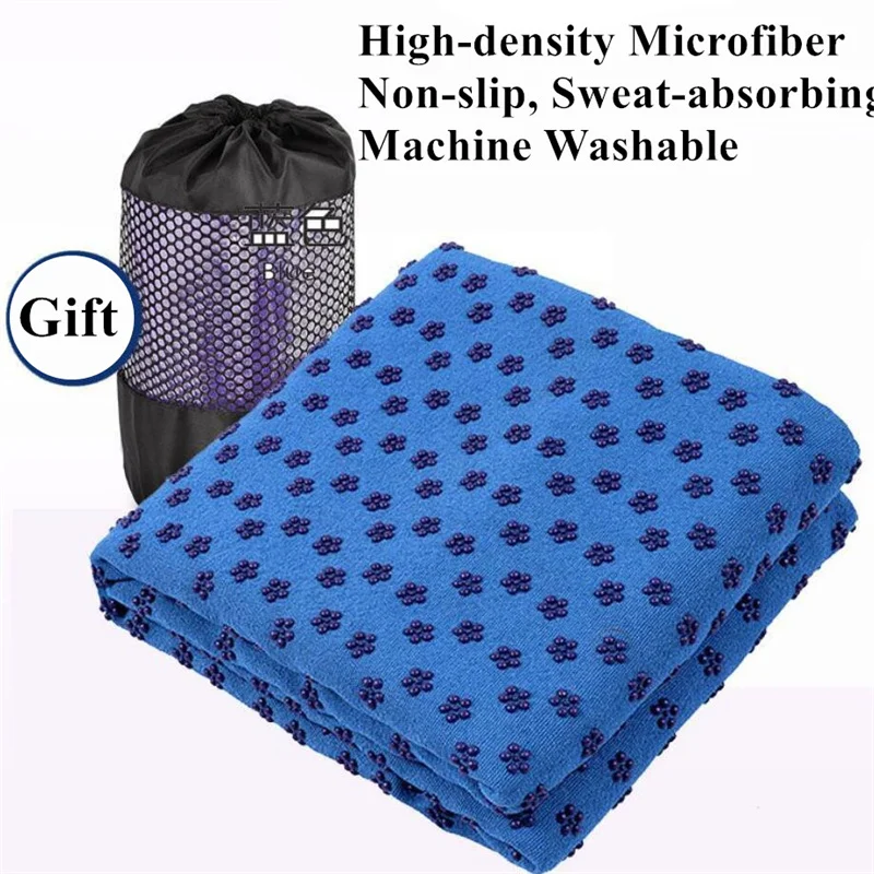 

Non Slip Yoga Mat Cover Towel Anti Skid Microfiber Yoga Mat Size 183cm*61cm 72''x24'' Shop Towels Pilates Blankets Fitness