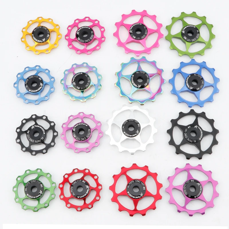 

Задний переключатель передач для велосипеда MEROCA, 11T 13T 7075, алюминиевый сплав, подшипник CNC Palin, задний направляющий колесо с переменной скорос...