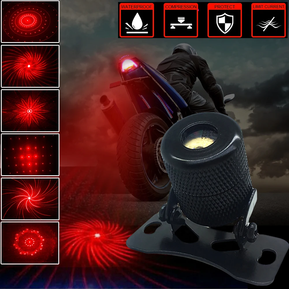 

Car And Motorcycle Fog Lights Anti-rear End Six-in-one Decorative Lantern Warning Lights Led Car Rear Modified Accessories 07100