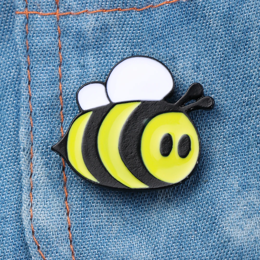 Милая брошь в виде пчелы и насекомых для девочек аксессуары одежды черная желтая