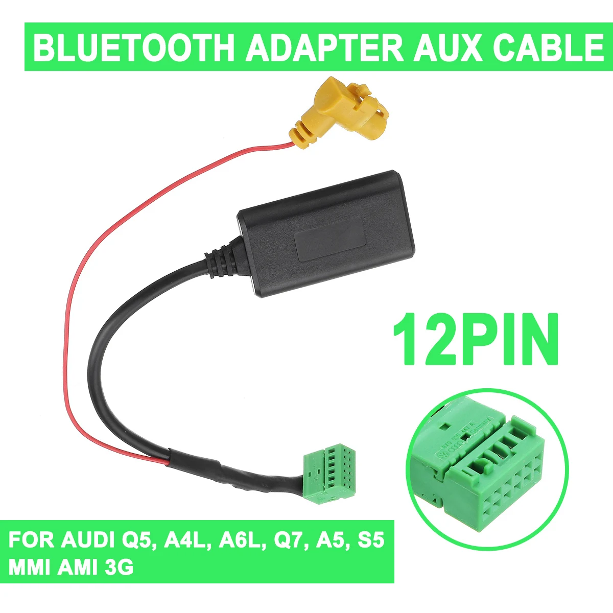 Для Audi Q5 A4L A6L Q7 A5 S5 12 Pin автомобильный беспроводной MMI AMI 3g bluetooth AUX кабель адаптер