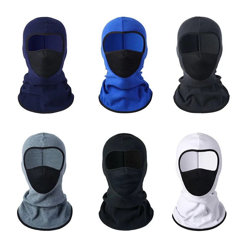 

Outdoor Motorcycle Bicycle Riding Mask With Velvet And Breathable Mesh Neck Cap With Head Cover Windproof Dust Riding Hood