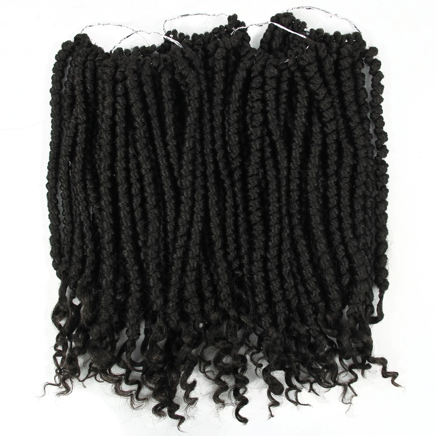 Накладные пряди волос Ombre Faux Locs Curly мягкие синтетические косы для вязания