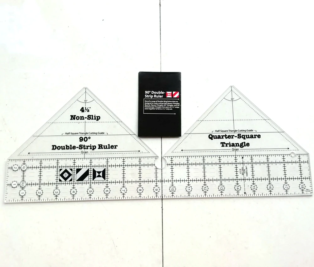Новая линейка Нескользящая 90 градусов двойная полоса одеяло # MSW 02|Швейные