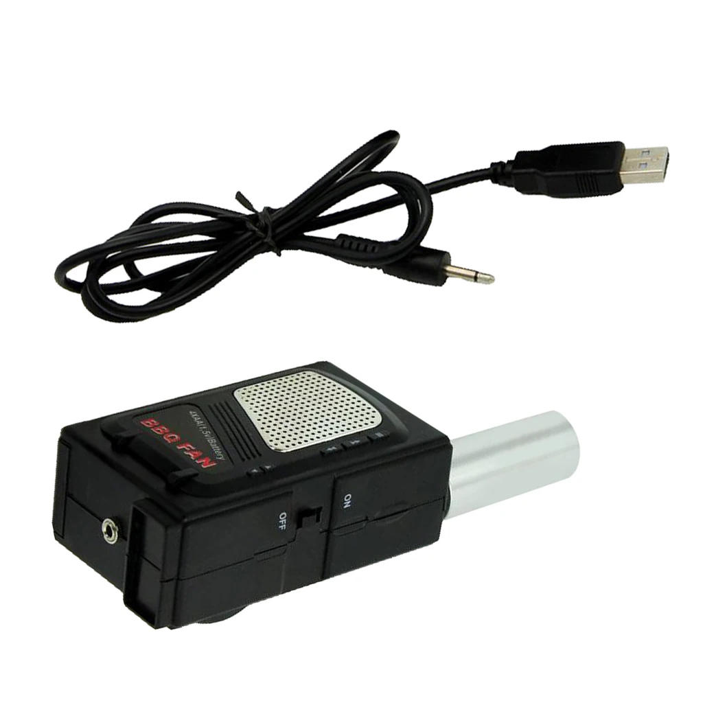 

Электрический вентилятор для барбекю, воздуходувка с USB-кабелем, уличные аксессуары для приготовления пищи, 5 в постоянного тока