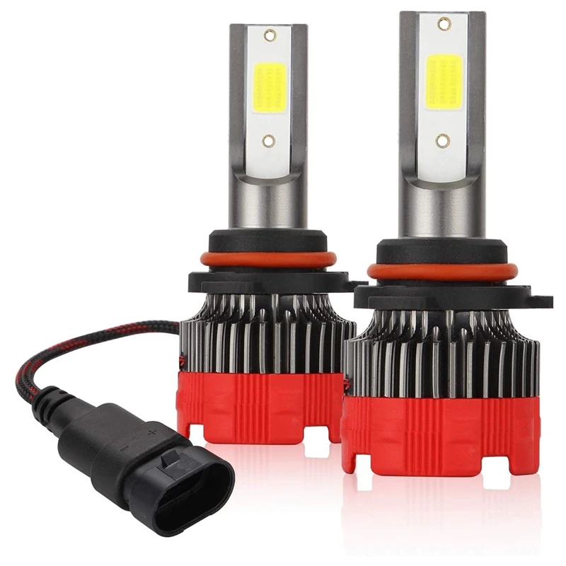 

9006 LED Headlight Bulbs 6000K HB4 HI/Low Beam 55W 8000 Lumens Fog Lamp Bright Waterproof DOB Kit 2 Lamps 360° Rotation