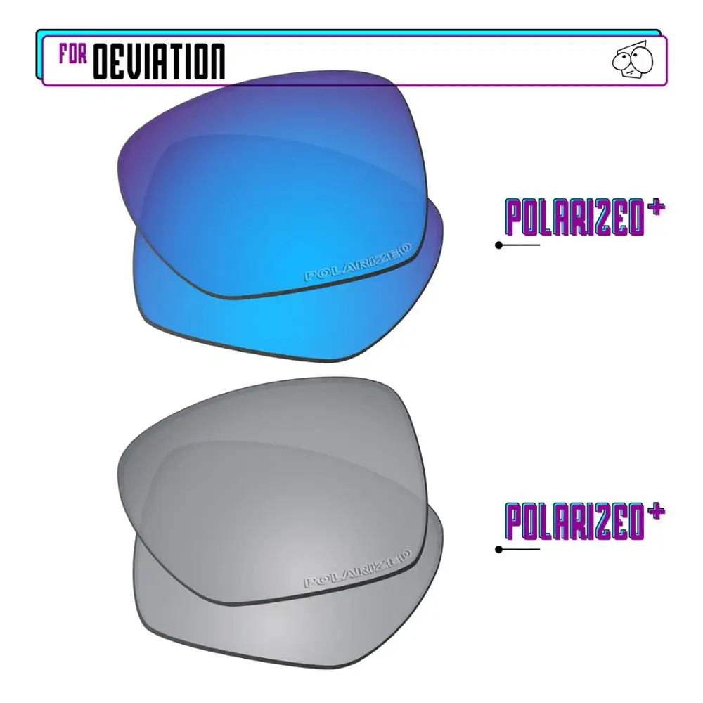EZReplace Polarized Replacement Lenses for - Oakley Deviation Sunglasses - Sir P Plus-BluePPlus