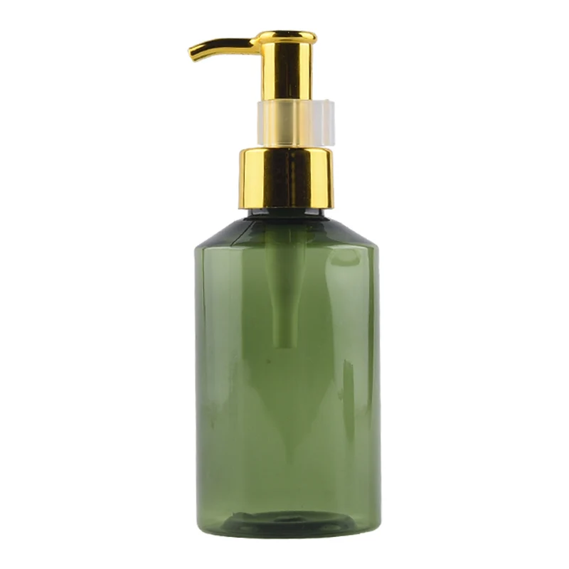 1 шт. 100 мл 150 200 темно-зеленая бутылка на плечо пластиковая алюминиевая насадка для
