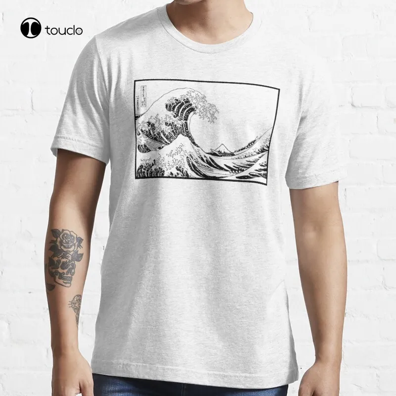 

The Great Wave Off Kanagawa Japanese Wave T-Shirt Cotton Tee Shirt
