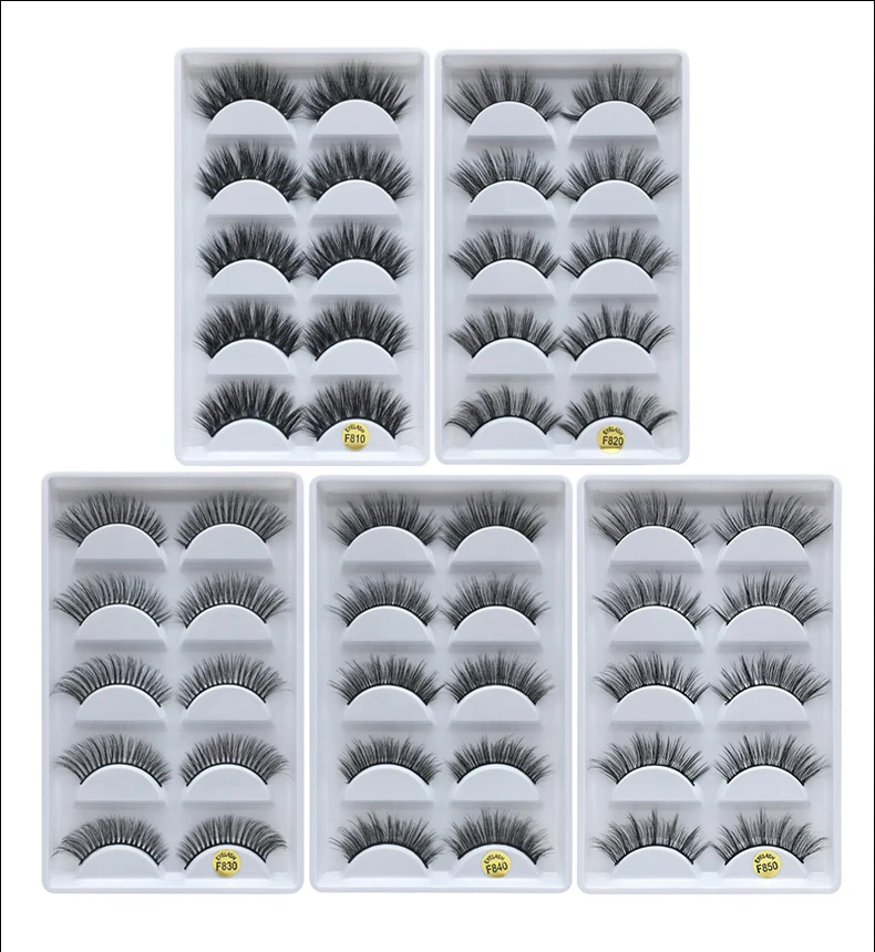 

F850 3D Mink Eyelashes 100% Handmade Mink Eyelashes Natural Long Thick EyeLashes Private Label