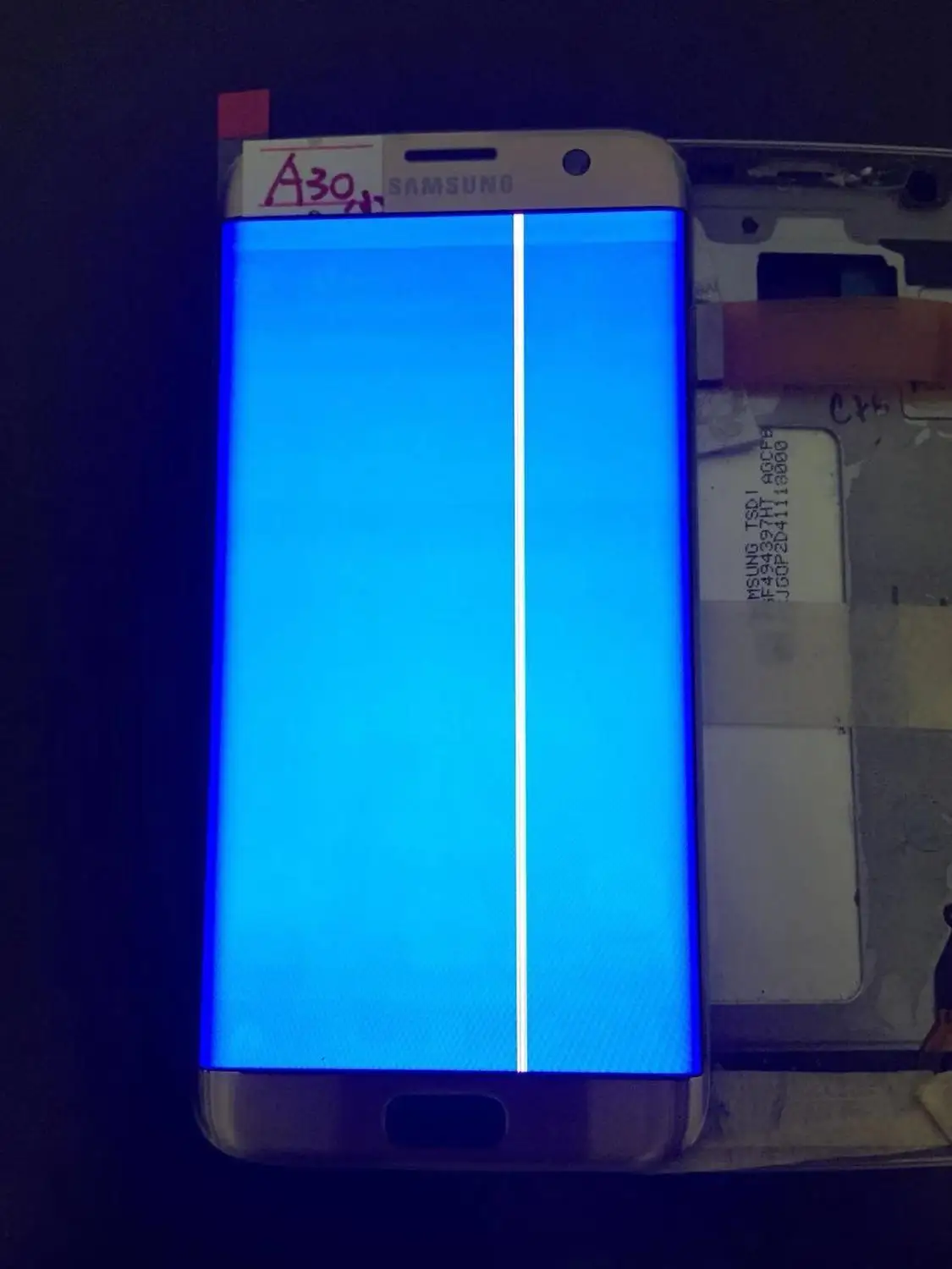 5,5 ''AMOLED lcd для SAMSUNG Galaxy s7 edge G935 G935F сенсорный экран дигитайзер дисплей с линейкой - Цвет: NO.A30 Gold SBI